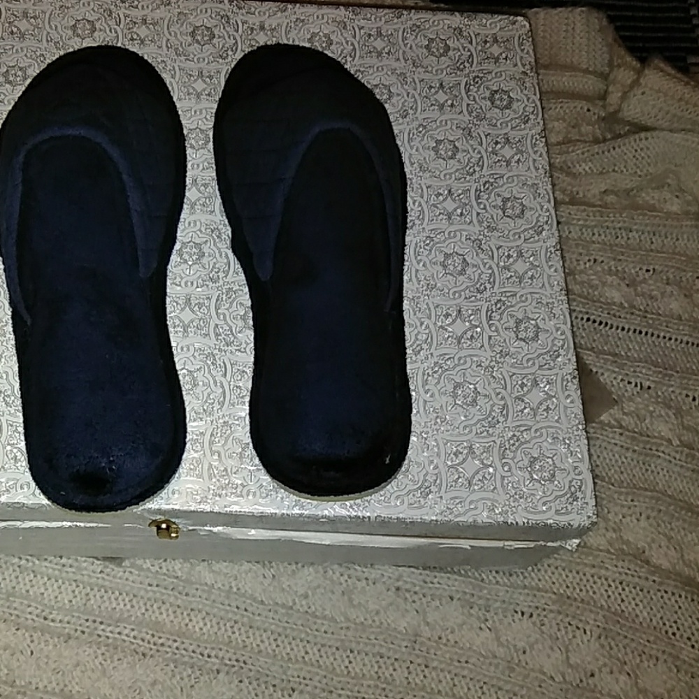 quilted bedroom. slippers